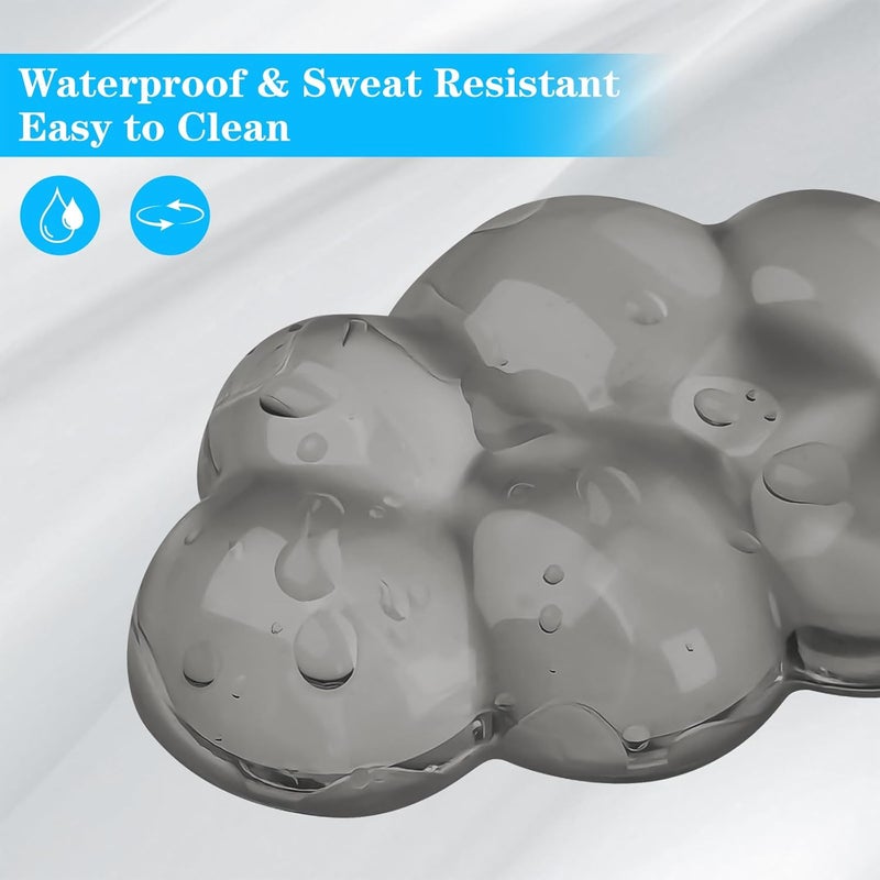 KEPUTAIER Gel Cloud Mouse Wrist Rest, Cute Wrist Support and Arm Support for Mouse Rest Typing Pain Relief，Suitable for Office/Computer/Laptop/Gaming (Transparent Gray) - Image 4